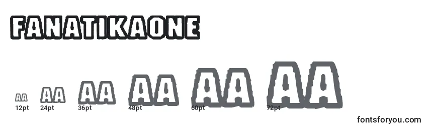 Размеры шрифта FanatikaOne
