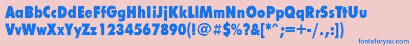 FuturisxcondcBold Font – Blue Fonts on Pink Background
