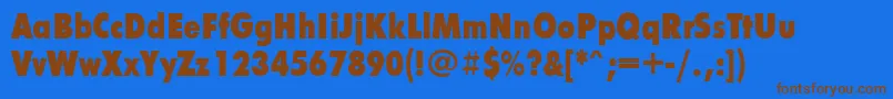 Шрифт FuturisxcondcBold – коричневые шрифты на синем фоне