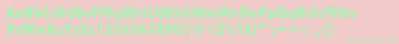 Police FuturisxcondcBold – polices vertes sur fond rose