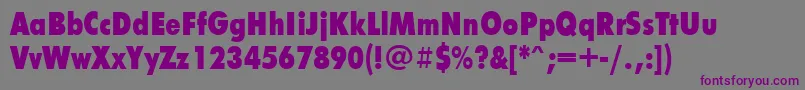 Шрифт FuturisxcondcBold – фиолетовые шрифты на сером фоне