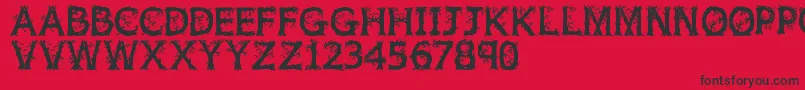 Jfwildwood Font – Black Fonts on Red Background