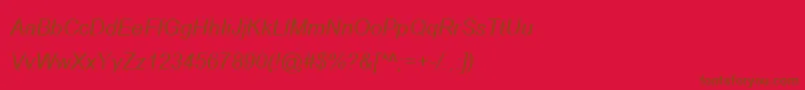 BrowalliaupcItalic Font – Brown Fonts on Red Background