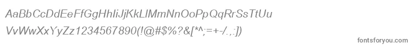 フォントBrowalliaupcItalic – 白い背景に灰色の文字