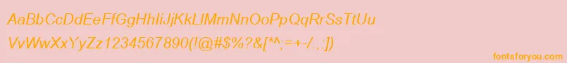 BrowalliaupcItalic Font – Orange Fonts on Pink Background