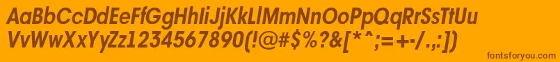 AAvantebsnrBolditalic Font – Brown Fonts on Orange Background
