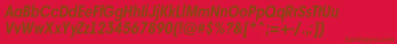 AAvantebsnrBolditalic Font – Brown Fonts on Red Background