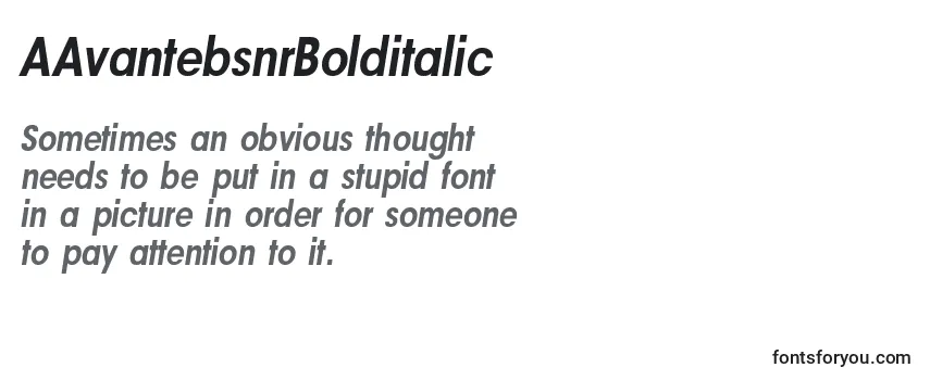 Review of the AAvantebsnrBolditalic Font