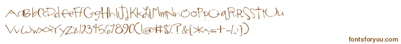 Шрифт Jandasomeonelikeyou – коричневые шрифты на белом фоне