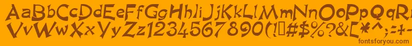 Шрифт Kingasn – коричневые шрифты на оранжевом фоне