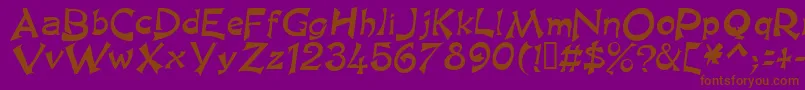 Шрифт Kingasn – коричневые шрифты на фиолетовом фоне