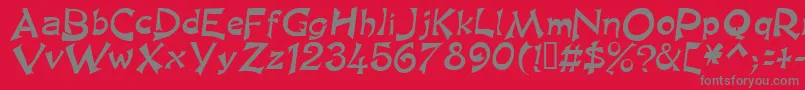 Kingasn Font – Gray Fonts on Red Background