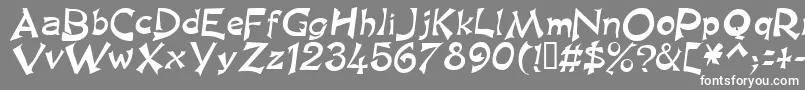 フォントKingasn – 灰色の背景に白い文字