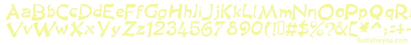 Kingasn Font – Yellow Fonts on White Background