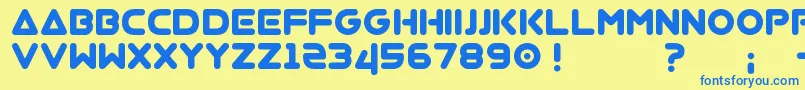 Virgo Font – Blue Fonts on Yellow Background