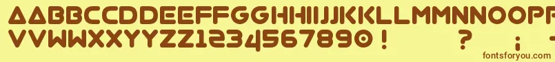 Virgo Font – Brown Fonts on Yellow Background