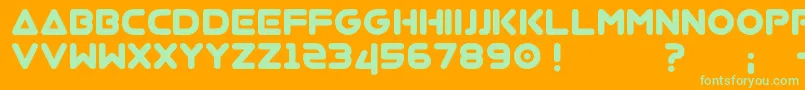 Virgo Font – Green Fonts on Orange Background