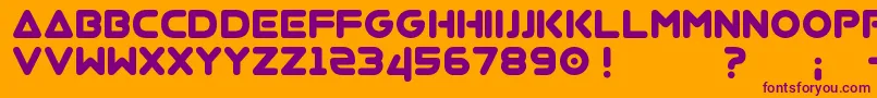 Virgo Font – Purple Fonts on Orange Background