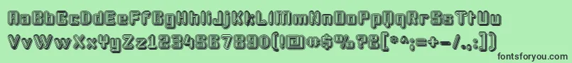 PodasticAutumn Font – Black Fonts on Green Background