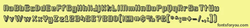 PodasticAutumn Font – Black Fonts on Yellow Background