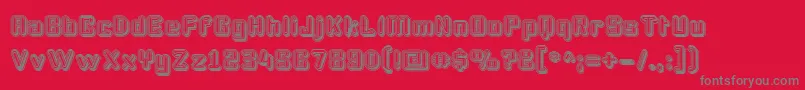 PodasticAutumn Font – Gray Fonts on Red Background