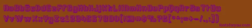 PodasticAutumn-Schriftart – Violette Schriften auf braunem Hintergrund