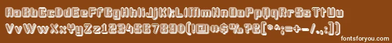 PodasticAutumn Font – White Fonts on Brown Background