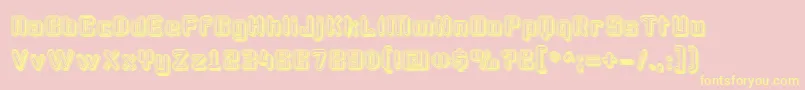 PodasticAutumn Font – Yellow Fonts on Pink Background