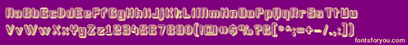 PodasticAutumn Font – Yellow Fonts on Purple Background