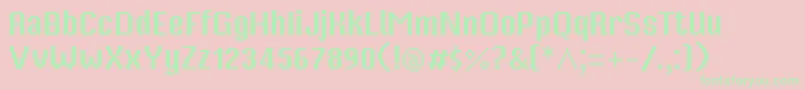 Mp16reg Font – Green Fonts on Pink Background