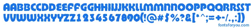 フォントBighaustitulbrkExtrabold – 白い背景に青い文字