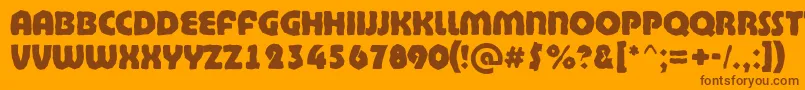 fuente BighaustitulbrkExtrabold – Fuentes Marrones Sobre Fondo Naranja