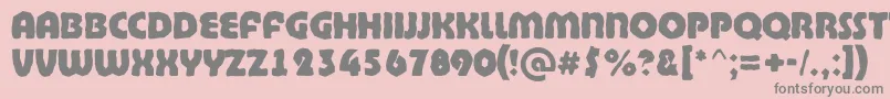 Weitere Informationen zur BighaustitulbrkExtrabold-Schriftart BighaustitulbrkExtrabold-Schriftart – Graue Schriften auf rosa Hintergrund