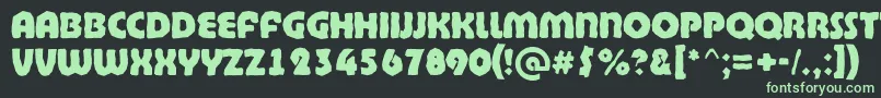 BighaustitulbrkExtrabold Font – Green Fonts on Black Background