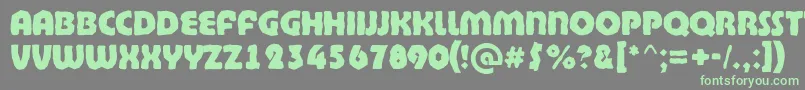 BighaustitulbrkExtrabold-fontti – vihreät fontit harmaalla taustalla