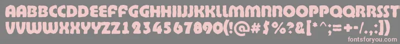 BighaustitulbrkExtrabold-fontti – vaaleanpunaiset fontit harmaalla taustalla