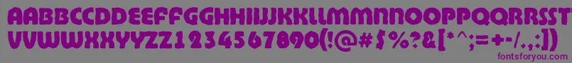 BighaustitulbrkExtrabold Font – Purple Fonts on Gray Background