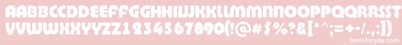 BighaustitulbrkExtrabold Font – White Fonts on Pink Background