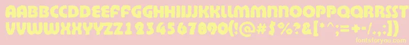 BighaustitulbrkExtrabold Font – Yellow Fonts on Pink Background
