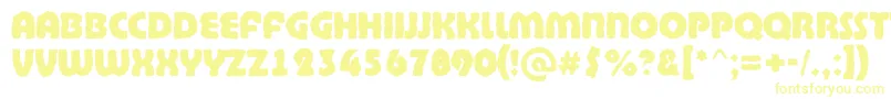 Fonte BighaustitulbrkExtrabold – fontes amarelas em um fundo branco