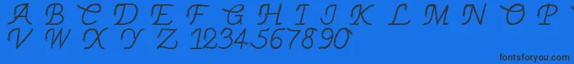Thinrope Font – Black Fonts on Blue Background