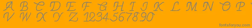 Thinrope-Schriftart – Graue Schriften auf orangefarbenem Hintergrund