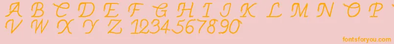 Thinrope Font – Orange Fonts on Pink Background