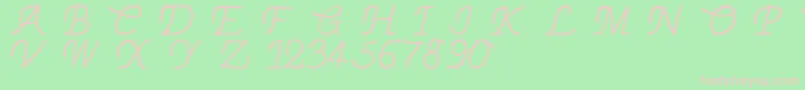 Thinrope Font – Pink Fonts on Green Background