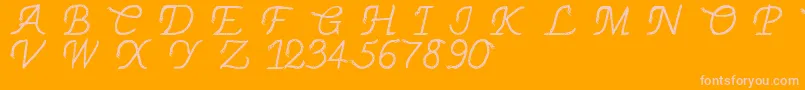 Thinrope Font – Pink Fonts on Orange Background