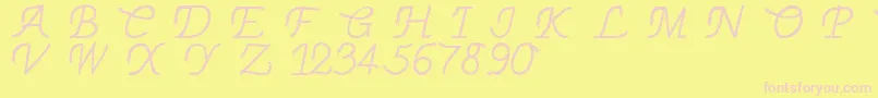 Thinrope Font – Pink Fonts on Yellow Background