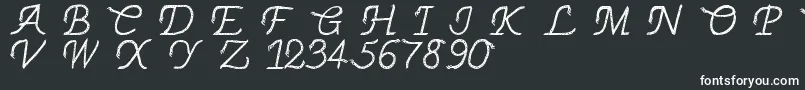 Thinrope-fontti – valkoiset fontit mustalla taustalla