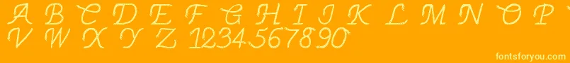 Thinrope Font – Yellow Fonts on Orange Background