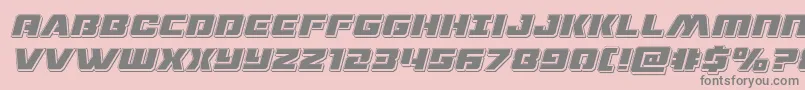 Dronetrackerpunchital Font – Gray Fonts on Pink Background