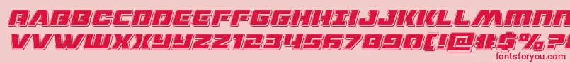Dronetrackerpunchital Font – Red Fonts on Pink Background